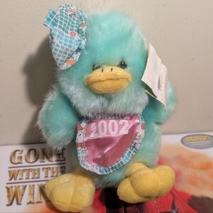 RARE Sanrio Easter Pastel Duckling Chick Stuffed Plush Hello Kitty 2002 Bib Hat